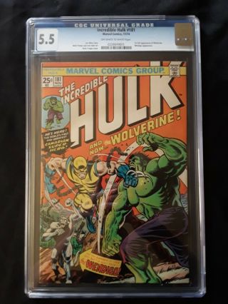 The Incredible Hulk 181 Cgc 5.  5 1st Full Appearance Of Wolverine