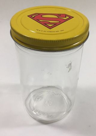 Vintage Jar Superman Dc Comics 1944 Peanut Butter With Lid Rare