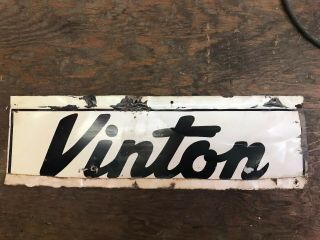 Vinton Seed Feed Agriculture Vintage Field Marker Double Sided 1950’s