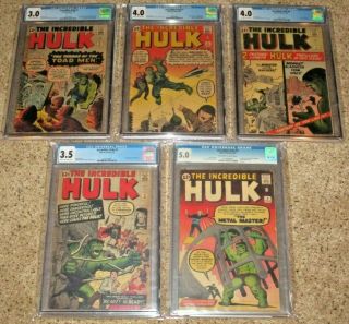 Incredible Hulk 2 - 3 - 4 - 5 - 6 - All Cgc 