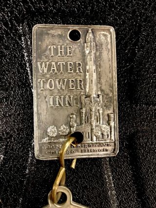 Vintage The Water Tower Inn Key Fob Chicago Illinois Vintage Rare Key