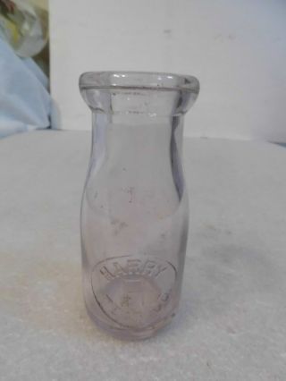 Vintage Harry Read Co.  1/5 Qt.  Heavy Glass Milk Bottle