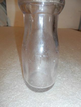 Vintage Harry Read Co.  1/5 QT.  Heavy Glass Milk Bottle 5