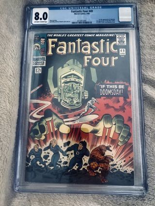 Fantastic Four 49 (1966) Cgc 8.  0.  First Silver Surfer And Galactus Cover