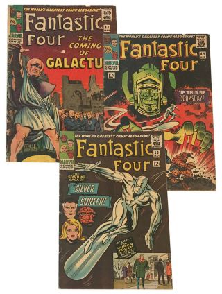 Fantastic Four 48 Trilogy (1st App.  Silver Surfer & Galactus See Picts 1966)