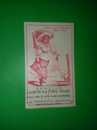 Marysville,  Ohio Victorian Trade Card Celebrated English Soap Graphics