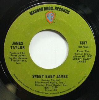 Rock 45 James Taylor - Sweet Baby James / Suite For 20 G On Warner Brothers Reco