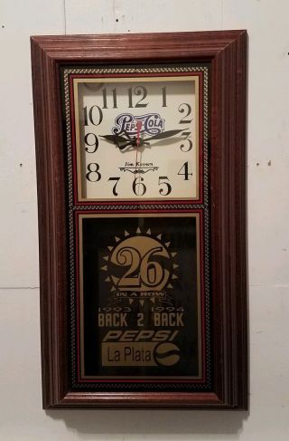 Vintage 1994 Pepsi - Cola Jim Keown Hanover Pendulum Clock Rare Read