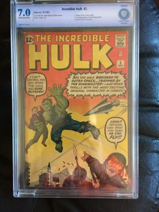 Incredible Hulk 3 Cbcs Fn/vf 7.  0; Ow - W; Kirby Cvr/art; 1st App.  The Ringmaster