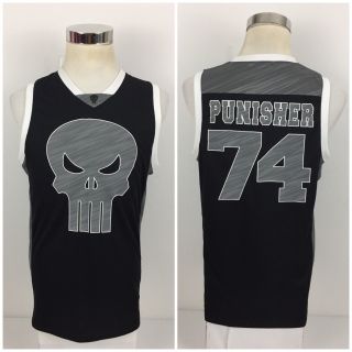 Marvel Punisher Mens Medium Jersey Basketball 74 Rare