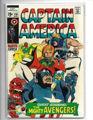1965 Marvel Comics Captain America 116 - Avengers Cross Over Black Panther App