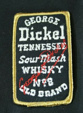 George Dickel Tennessee Sour Mash Whiskey No.  8 Patch Old Brand 2  X 3 1/2