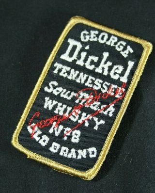 George Dickel Tennessee Sour Mash Whiskey No.  8 Patch Old Brand 2  X 3 1/2 2