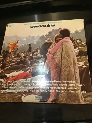 Woodstock Soundtrack 3 Lp Set Us Vinyl 1970 Pressing