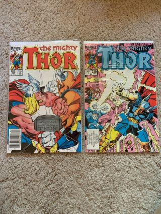 Thor 338 And 339 2nd Beta Ray Bill,  1st Stormbreaker Not 337 Newsstand Variant