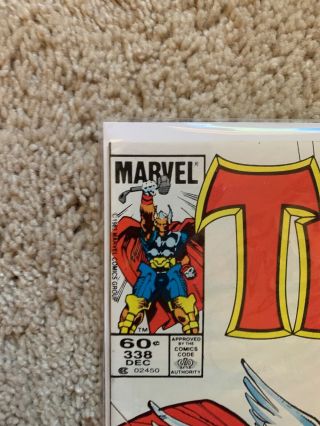 Thor 338 And 339 2nd Beta Ray Bill,  1st Stormbreaker Not 337 Newsstand Variant 3