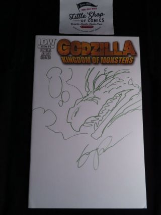 Godzilla Kingdom Of Monsters 1 Vf Eric Powell Sketch Variant Green