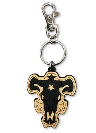 Legit Black Clover Authentic Anime Pvc Keychain Black Bull Logo Symbol 48261