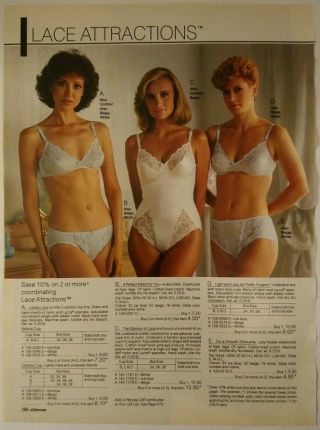 1985 Vintage PAPER PRINT AD blouson top Teddy body briefer lingerie underwear 2