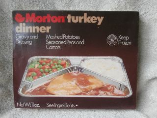 Rare Vintage 1972 Morton Tv Turkey Dinner Box & Tray