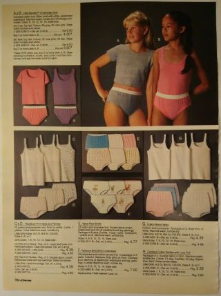 1985 Vintage PAPER PRINT AD fashion socks tights little bandits underwear pantie 2