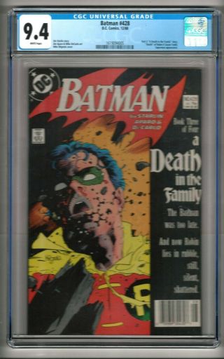 Batman 428 (1988) Cgc 9.  4 White Pages Starlin - Mignola " Death Of Robin Ii "