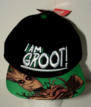 Marvel Comics I Am Groot Gotg Baseball Trucker Cap Hat Snapback Osfm