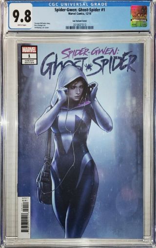 Spider - Gwen Ghost Spider 1 1:100 Jeehyung Lee Variant Cover Cgc 9.  8 Nm/mt Marvel