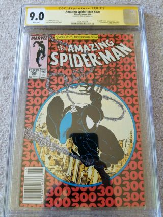 Spider - Man 300 Ss Stan Lee Signed Cgc 9.  0 1st Venom Appearance