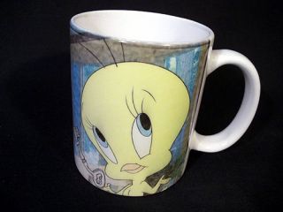 1997 Looney Tunes Tweety Mug Cup Cat In A Cage