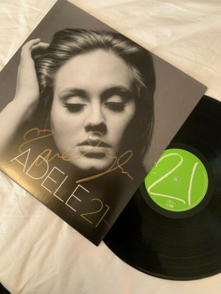 ADELE HAND SIGNED AUTOGRAPH 21 LP VINYL ALBUM VERY HARD TO FIND 3