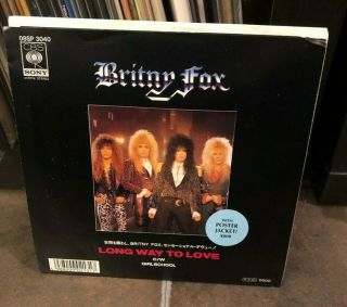 Britny Fox Rare Japanese Import 7 " With Fold Out Poster