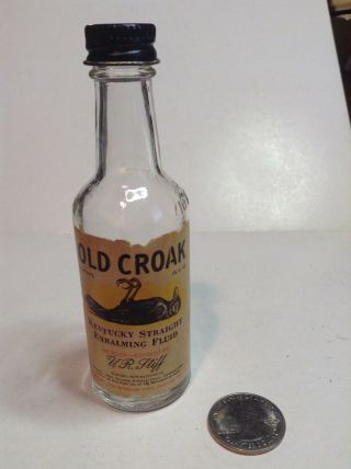 Sample Old Croak Kentucky Embalming Fluid,  Whiskey Novelty Bottle,  Cincinnati Oh