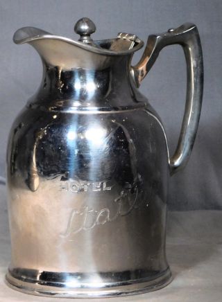 Vintage Hotel Statler Antique Stanley Thermos Hot Water Tea Pot Pitcher Coffee