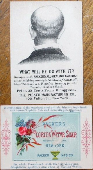 Bald Man 1890 Victorian Trade Card: Packer 