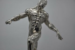 Silver Surfer Xionart Custom Statue Sculpture - Chrome - - - NOT Side 3