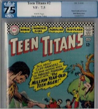 Teen Titans 2 Pgx 7.  5 White,  1966 Cardy,  Not Cgc