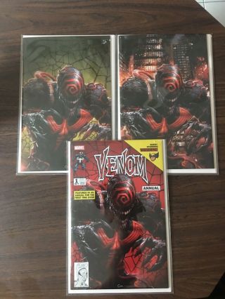 Venom Annual 1 Clayton Crain Variant Cover A,  B,  C Set Marvel Nm Hot
