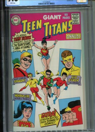 Teen Titans Annual 1 Silver Age Robin Wonder Girl Kid Flash Best Cgc Grade 9.  8