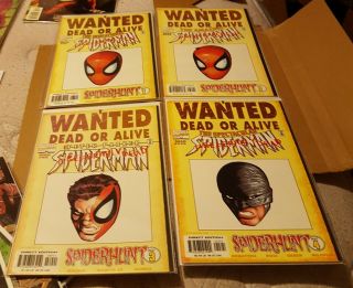 Spider - Man Wanted Dead Or Alive 4 Comic Set