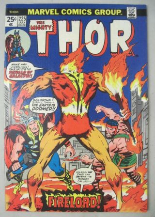 The Mighty Thor 225 July 1974 Marvel Comics 1st Appearance Of Firelord