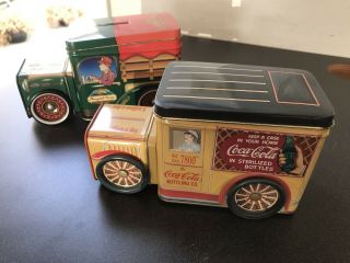 Coca Cola Bottling Co Delivery Truck Tin And Cherrydale Farms Tin Truck Bank