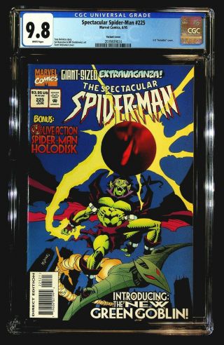 Spectacular Spider - Man 225 Cgc 9.  8 Buscema,  Sienkiewicz,  3 - D Holodisk Cover