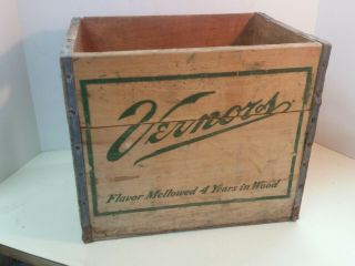1966 Vernors Ginger Ale Wooden Crate