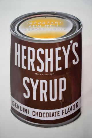 Hershey Chocolate Syrup Sign Die Cut Advertising Wall Hanging Decoration