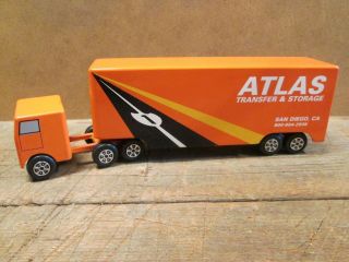 Atlas Moving Van,  Semi Truck,  1970s Ralstoy Die Cast 20 Truck & 26 Trailer