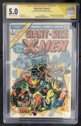 Giant - Size X - Men 1,  Cgc,  Ss,  Signed By Stan Lee & Len Wein
