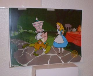 Ltd Ed Serigraph Cel Disney Alice In Wonderland Sericel W/ Background Mad Hatter