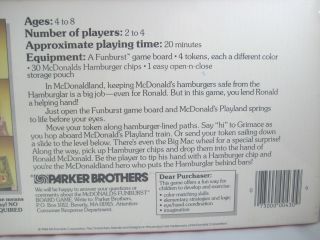 1984 McDonald ' s Playland Game Funburst by Parker Brothers 5