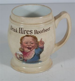 1890s Hires Root Beer Stoneware Mug By Villeroy And Boch - Ugly Boy Beer Mug